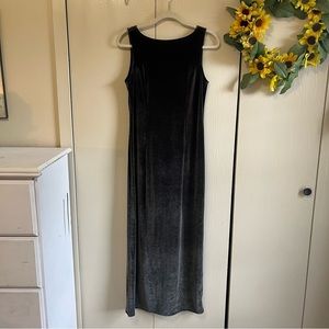 Dark Green Velvet Vintage Dress